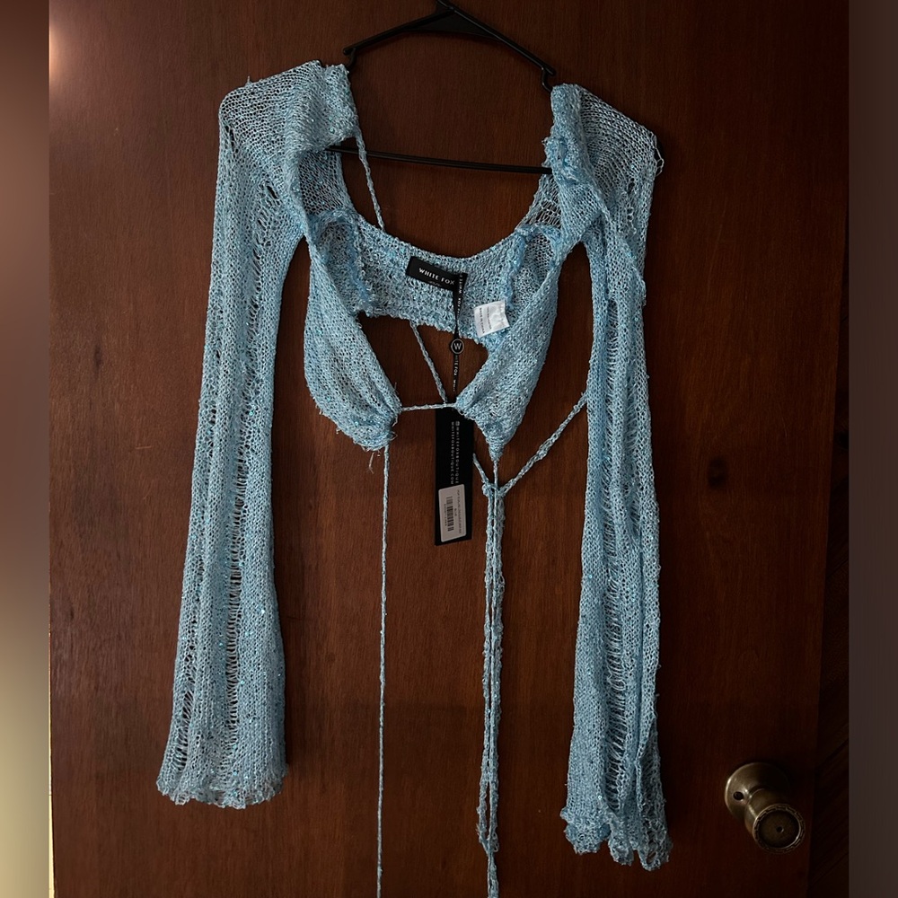 White Fox Women’s Crocheted Top - Blue